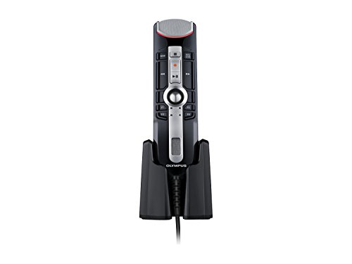 Olympus RecMic II USB Mikrofon (RM-4010P) optimiert für Spracherkennung und Diktieren, inkl. Mikrofonständer | Trackball | Beamforming-Technologie | Tasten frei konfigurierbar von Olympus