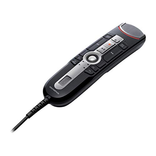 Olympus RecMic II USB Mikrofon (RM-4010P) optimiert für Spracherkennung und Diktieren, inklusive Mikrofonständer | Trackball | Beamforming-Technologie | Tasten frei konfigurierbar von Olympus