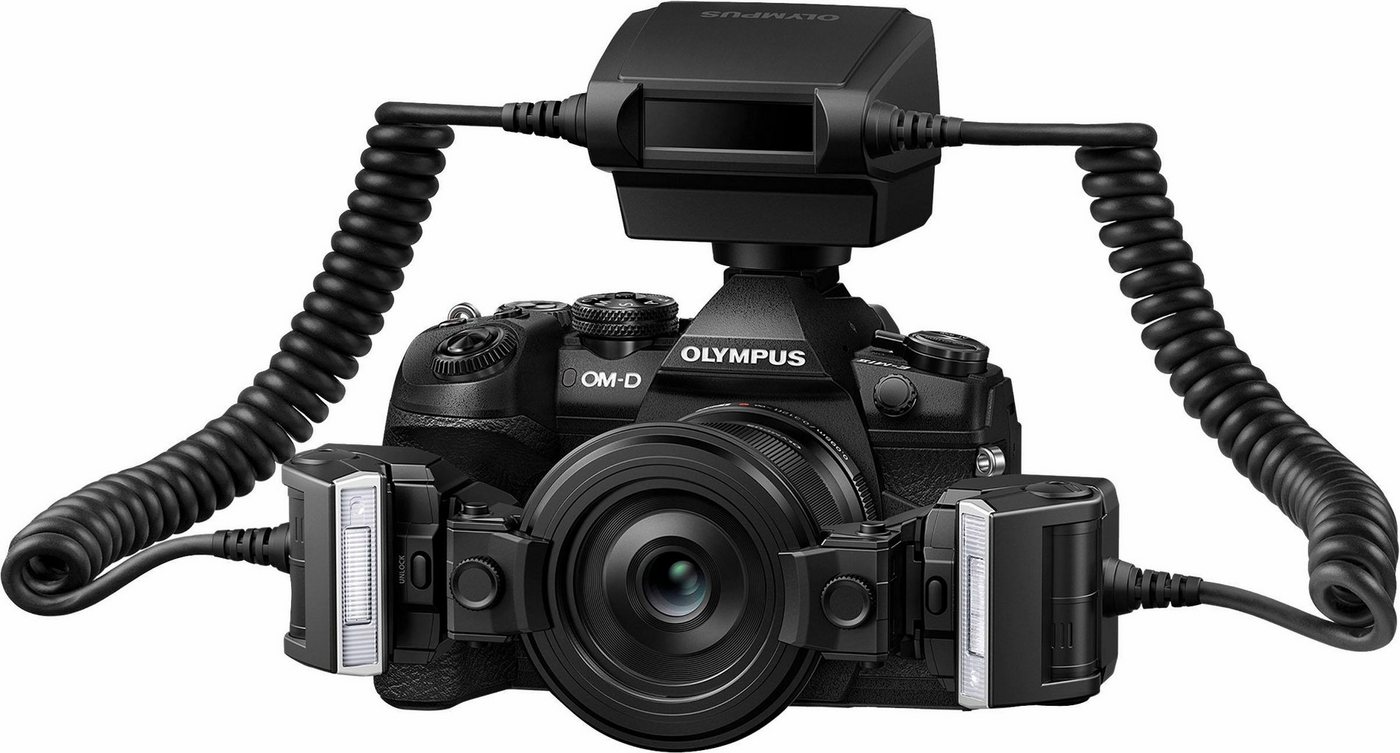 Olympus STF 8 Blitzgerät, (ISO 100 Ein Blitz (GN 6.0) / Zwei Blitze (GN 8.5) von Olympus