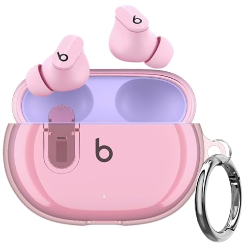 Olytop Für Beats Studio Buds/Buds + transparente Hülle 2021/2023, weiche, transparente TPU-Schutzhülle mit Schlüsselanhänger für Damen und Herren für Beat Studio Buds/Buds Plus Ohrhörer – Rosa Olytop Für Beats Studio Buds/Buds + transparente Hülle 2021/2023, weiche, transparente TPU-Schutzhülle mit Schlüsselanhänger für Damen und Herren für Beat Studio Buds/Buds Plus Ohrhörer – Rosa von Olytop
