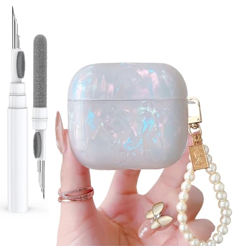Olytop Schutzhülle für Airpods 4 mit Glitzerstift, Muschelmuster, für Apple Airpods 4. Generation, mit luxuriösem Perlen-Schlüsselanhänger, bunt Olytop Schutzhülle für Airpods 4 mit Glitzerstift, Muschelmuster, für Apple Airpods 4. Generation, mit luxuriösem Perlen-Schlüsselanhänger, bunt von Olytop