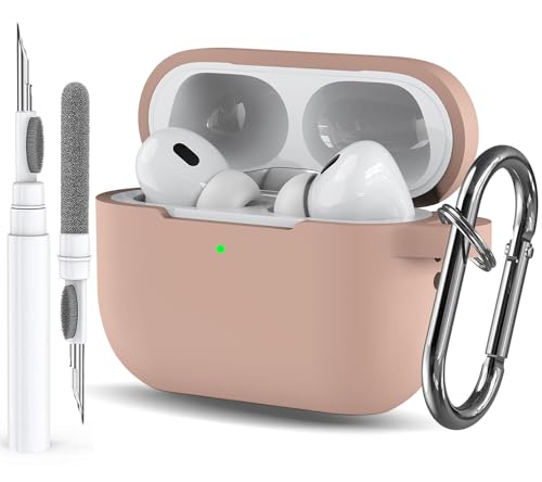 Schutzhülle für Airpods Pro 2/1 Gen, kompatibel mit Airpods Pro 2. / 1. Generation, weiche Silikon-Schutzhülle für Apple iPod Pro Gen mit Schlüsselanhänger-Reinigungsstift, Milchtee Schutzhülle für Airpods Pro 2/1 Gen, kompatibel mit Airpods Pro 2. / 1. Generation, weiche Silikon-Schutzhülle für Apple iPod Pro Gen mit Schlüsselanhänger-Reinigungsstift, Milchtee von Olytop