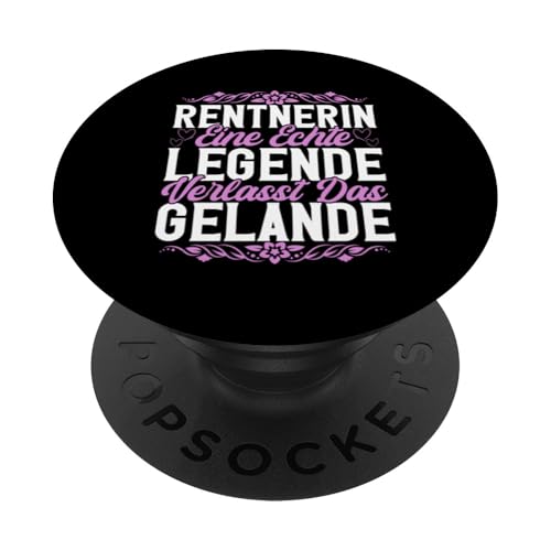 Rentnerin Eine Echte Legende Verlasst Das Gelande Pension PopSockets Klebender PopGrip Rentnerin Eine Echte Legende Verlasst Das Gelande Pension PopSockets Klebender PopGrip von Oma Ruhestand Großmutter Großeltern Rente Geschenk