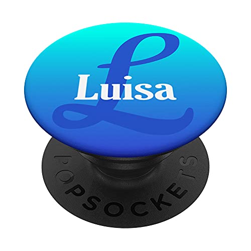 Luisa Name Türkis PopSockets mit austauschbarem PopGrip von OmbreDesign Namensdesigns Buchstabe K-M