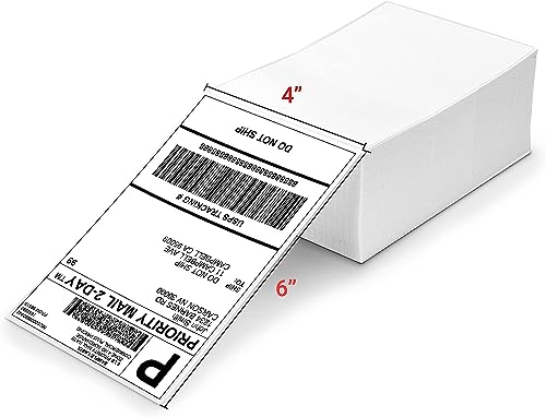 4x6 DHL Etiketten, Thermopapier Versandetiketten (Packung mit 500 4x6 Faltetiketten) - Kompatibel mit JADENS, ASprink, Phomemo, Rollo, Omezizy und anderen DHL Etikettendrucker, Shipping Label - Fold von Omezizy