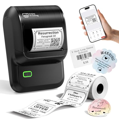 Omezizy M100 Etikettendrucker Bluetooth, Etikettendrucker Selbstklebend Etikettiergerät Tragbarer, Labeldrucker Label Printer für Küche, Adresse, Kleinunternehmen, Haushalt, Schule Omezizy M100 Etikettendrucker Bluetooth, Etikettendrucker Selbstklebend Etikettiergerät Tragbarer, Labeldrucker Label Printer für Küche, Adresse, Kleinunternehmen, Haushalt, Schule von Omezizy