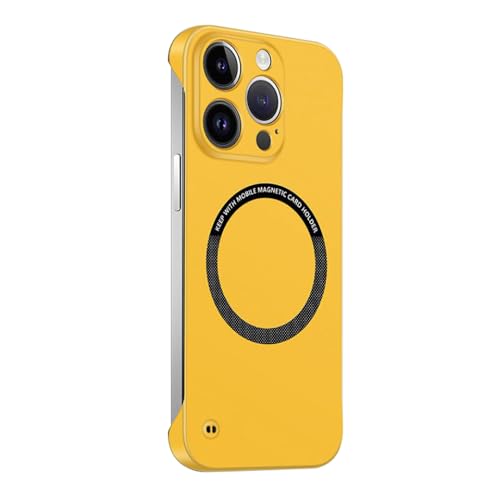 Omio Magnetische Slim Hülle für iPhone 12 Pro, kompatibel mit MagSafe, mattiertes mattes Polycarbonat, ultradünner Stoßfänger, rahmenlos, randlos, minimalistisches Design, stoßfeste Abdeckung für von Omio