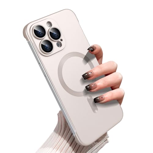 Omio Magnetische Slim Hülle für iPhone 16 Pro Kompatibel mit MagSafe, Matte PC Ultradünner Bumper Rahmenlos Randlos Minimalistisches Design mit Kameraobjektivschutz für Männer Frauen Desert Titanium Omio Magnetische Slim Hülle für iPhone 16 Pro Kompatibel mit MagSafe, Matte PC Ultradünner Bumper Rahmenlos Randlos Minimalistisches Design mit Kameraobjektivschutz für Männer Frauen Desert Titanium von Omio