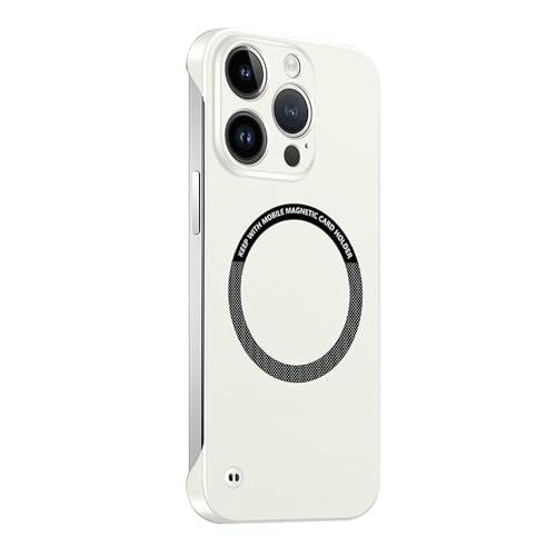 Omio Magnetische schlanke Hülle für iPhone 16e, kompatibel mit MagSafe, mattiertes mattes Polycarbonat, ultradünner Stoßfänger, rahmenlos, randlos, minimalistisches Design, stoßfeste Abdeckung für von Omio