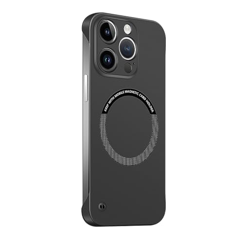 Omio Magnetische schlanke Hülle für iPhone 16e, kompatibel mit MagSafe, mattiertes mattes Polycarbonat, ultradünner Stoßfänger, rahmenlos, randlos, minimalistisches Design, stoßfeste Abdeckung für von Omio