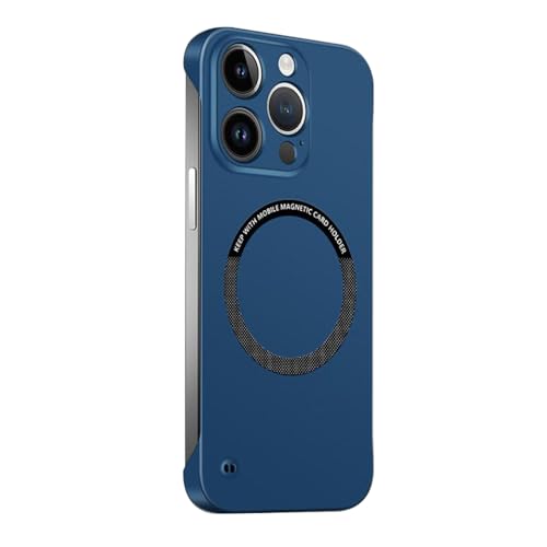 Omio Magnetische schlanke Hülle für iPhone 16e, kompatibel mit MagSafe, mattiertes mattes Polycarbonat, ultradünner Stoßfänger, rahmenlos, randlos, minimalistisches Design, stoßfeste Abdeckung für von Omio