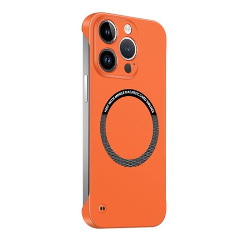 Omio Magnetische schlanke Hülle für iPhone 16e, kompatibel mit MagSafe, mattiertes mattes Polycarbonat, ultradünner Stoßfänger, rahmenlos, randlos, minimalistisches Design, stoßfeste Abdeckung für von Omio