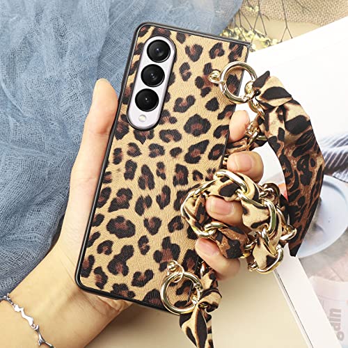 Omio Schutzhülle für Samsung Galaxy Z Fold 3, mit luxuriöser Abnehmbarer Kette, Handgelenkschlaufe, Armband, niedliche Hülle für Mädchen und Frauen, schlankes Leopardenmuster, Seidenschal-Design, Omio Schutzhülle für Samsung Galaxy Z Fold 3, mit luxuriöser Abnehmbarer Kette, Handgelenkschlaufe, Armband, niedliche Hülle für Mädchen und Frauen, schlankes Leopardenmuster, Seidenschal-Design, von Omio