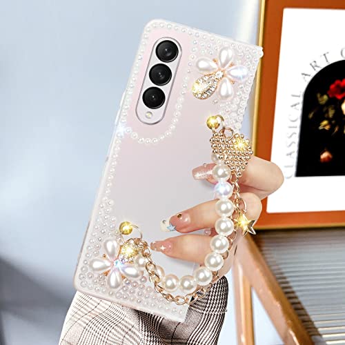Omio Schutzhülle für Samsung Galaxy Z Fold 4, niedlich, für Frauen, Mädchen, luxuriös, 3D, handgefertigt, funkelnd, Strass, Perlen, Armband, Kette, Armband, Blumen, Kristall, Diamant, Glitzer, Omio Schutzhülle für Samsung Galaxy Z Fold 4, niedlich, für Frauen, Mädchen, luxuriös, 3D, handgefertigt, funkelnd, Strass, Perlen, Armband, Kette, Armband, Blumen, Kristall, Diamant, Glitzer, von Omio