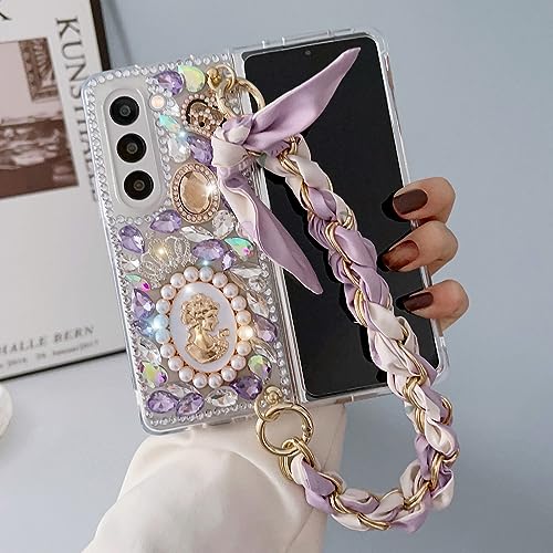 Omio Schutzhülle für Samsung Galaxy Z Fold 6, glitzernd, mit Handkette, Handgelenkschlaufe, Armband, Seidenschal für Mädchen und Frauen, glitzernd, Strass, Perlen, Kristall, Glitzer, Diamant, Omio Schutzhülle für Samsung Galaxy Z Fold 6, glitzernd, mit Handkette, Handgelenkschlaufe, Armband, Seidenschal für Mädchen und Frauen, glitzernd, Strass, Perlen, Kristall, Glitzer, Diamant, von Omio