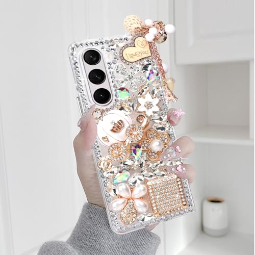 Omio Schutzhülle für Galaxy Z Fold 6 5G, luxuriös, 3D, handgefertigt, glitzernd, Strass, Eisenturm, Anhänger, Kürbis, Auto, Blumen, Kristall, Diamant, Glitzer, harte PC-Hülle für Frauen und Mädchen, Omio Schutzhülle für Galaxy Z Fold 6 5G, luxuriös, 3D, handgefertigt, glitzernd, Strass, Eisenturm, Anhänger, Kürbis, Auto, Blumen, Kristall, Diamant, Glitzer, harte PC-Hülle für Frauen und Mädchen, von Omio