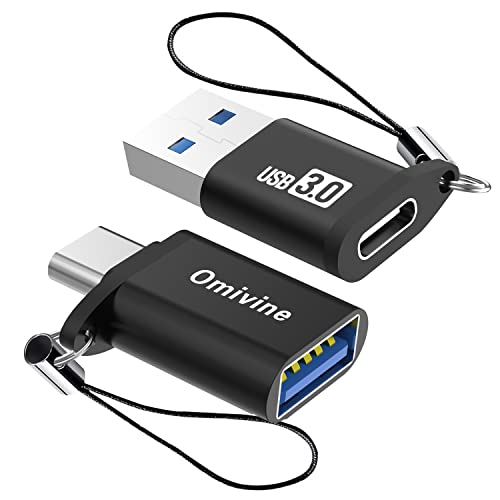 Omivine USB auf USB C Adapter, USB C auf USB Adapter, USB Typ C auf USB 3.0 Adapter mit Schlüsselband, USB A auf C 5 Gbps Datensync Adapter (Stil 4) von Omivine