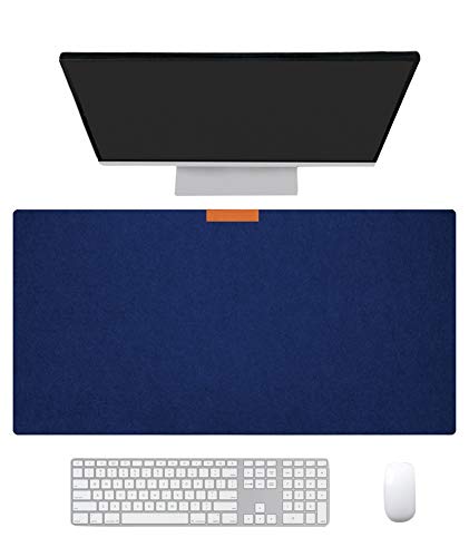 Ommda Wasserdichte Office Doppelseitig Mauspad Filz Multifunktionales Schreibtischunterlage Mouse Pad Anti Rutsch Abwischbar Groß für Büro und Zuhause,Marine,30x70x0.3cm von Ommda