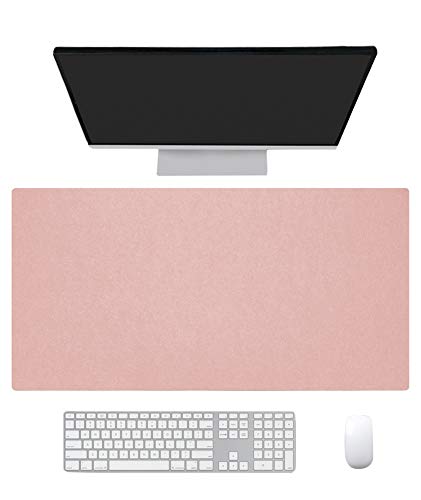 Ommda Wasserdichte Office Mauspad Filz Multifunktionales Schreibtischunterlage Mouse Pad Anti Rutsch Abwischbar Groß für Büro und Zuhause Erröten,100x50cm von Ommda