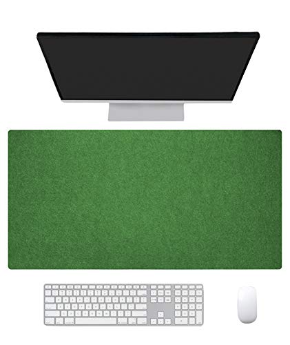 Ommda Wasserdichte Office Mauspad Filz Multifunktionales Schreibtischunterlage Mouse Pad Anti Rutsch Abwischbar Groß für Büro und Zuhause Gras-Grün,80x40cm von Ommda