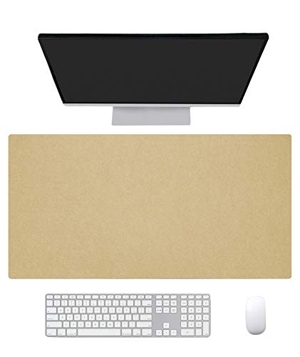 Ommda Wasserdichte Office Mauspad Filz Multifunktionales Schreibtischunterlage Mouse Pad Anti Rutsch Abwischbar Groß für Büro und Zuhause Khaki,80x50cm von Ommda