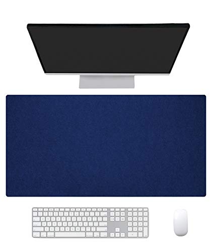 Ommda wasserdichte Office Mauspad Filz Multifunktionales Schreibtischunterlage Mouse Pad Anti Rutsch Abwischbar Groß für Büro und Zuhause Marine,60x30cm von Ommda