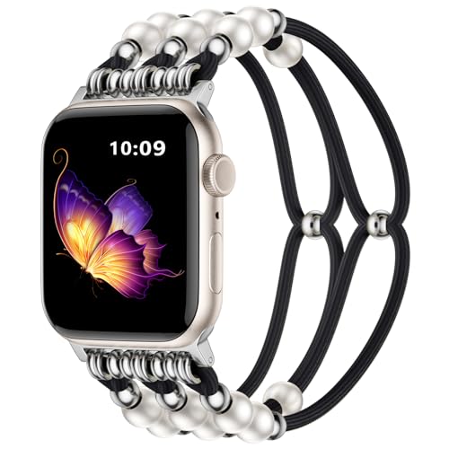 Omnillert Perlenarmband Solo Loop Kompatibel mit Apple Watch Armband 44mm 42mm 45mm, Damen Handgefertigtes Geflochtenes Nylon Ersatzarmband für Apple Watch SE Armband/iWatch Series 9 8 7 6 5 4 3 2 SE Omnillert Perlenarmband Solo Loop Kompatibel mit Apple Watch Armband 44mm 42mm 45mm, Damen Handgefertigtes Geflochtenes Nylon Ersatzarmband für Apple Watch SE Armband/iWatch Series 9 8 7 6 5 4 3 2 SE von Omnillert