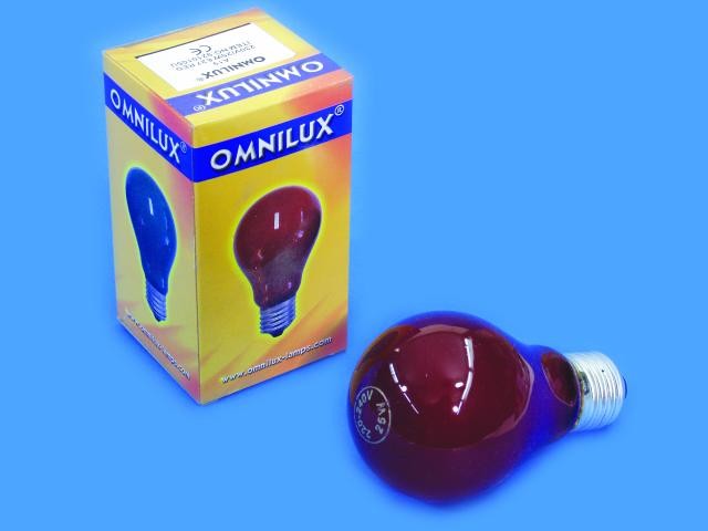 Glühlampe - Omnilux A19 - E27 - 25W - Rot von Omnilux