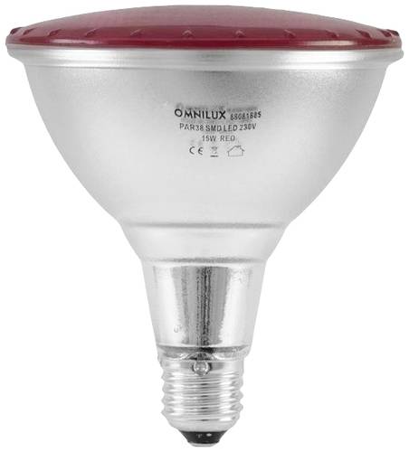 Omnilux 88081885 LED E27 15W Rot (Ø x L) 121mm x 135mm 1St. von Omnilux