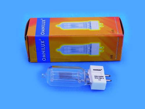 Omnilux Studiolampe Halogen Lichteffekt Leuchtmittel 230V GX9.5 1000W Weiß von Omnilux