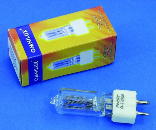 Omnilux Studiolampe Halogen Lichteffekt Leuchtmittel 230V GY9.5 500W Weiß von Omnilux