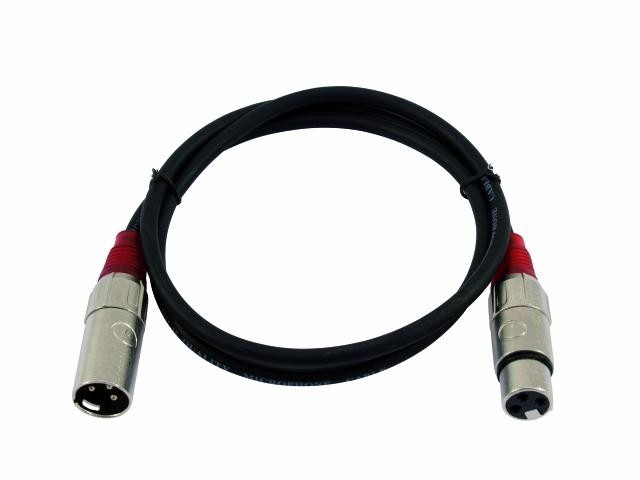 Kabel MC-05R,0,5m,schw/rot,XLR m/f,symm. von Omnitronic