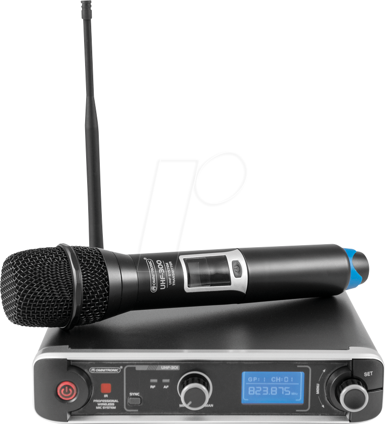 OMNI 13063300 - 1-Kanal-Mikrofonanlage in UHF-PLL-Technik von Omnitronic