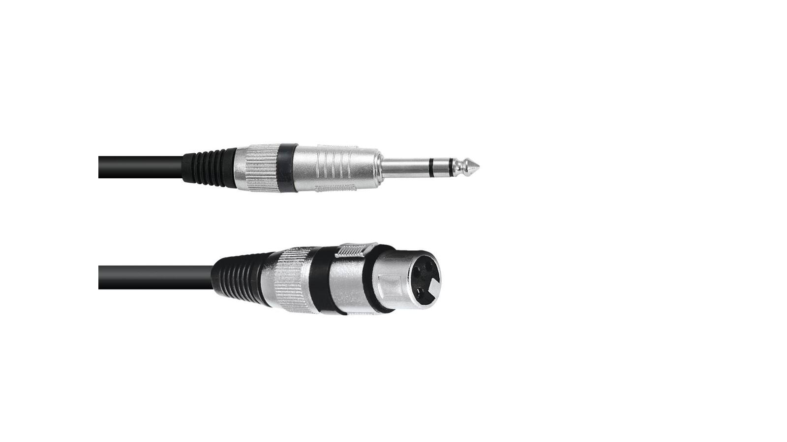 OMNITRONIC Adapterkabel XLR(F)/Klinke stereo 0,9m sw von Omnitronic