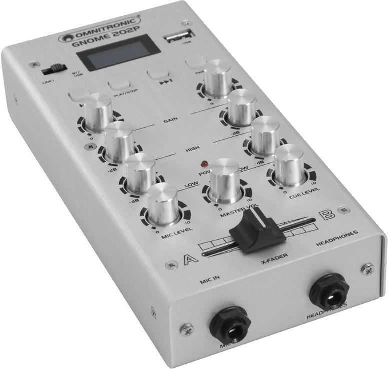 OMNITRONIC GNOME-202P Mini-Mixer silber (10006886) von Omnitronic