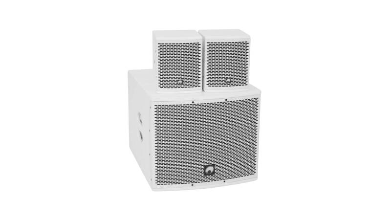 OMNITRONIC Set MOLLY-12A Subwoofer aktiv + 2x MOLLY-6 Top 8 Ohm, weiß von Omnitronic