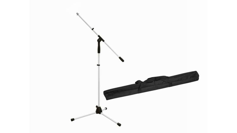 OMNITRONIC Set Mikrofonstativ MS-1W mit Galgen weiß + Tasche von Omnitronic