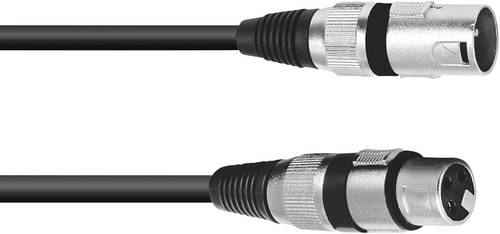 Omnitronic 30220400 XLR Verbindungskabel [1x XLR-Stecker 3 polig - 1x XLR-Buchse 3 polig] 0.50m Schw von Omnitronic