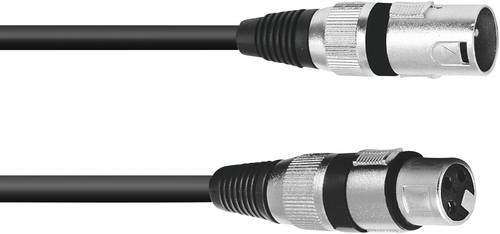 Omnitronic 30220405 XLR Verbindungskabel [1x XLR-Stecker 3 polig - 1x XLR-Buchse 3 polig] 1.00m Schw von Omnitronic