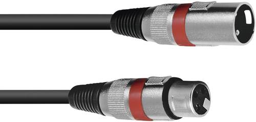 Omnitronic 3022045R XLR Verbindungskabel [1x XLR-Stecker 3 polig - 1x XLR-Buchse 3 polig] 1.50m Schw von Omnitronic