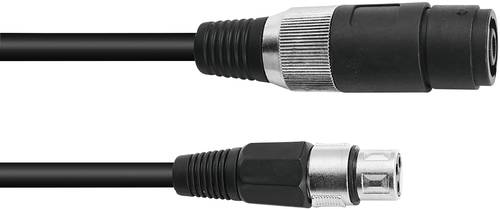 Omnitronic 3022050N XLR Verbindungskabel [1x XLR-Stecker 3 polig - 1x XLR-Buchse 3 polig] 5.00m Schw von Omnitronic