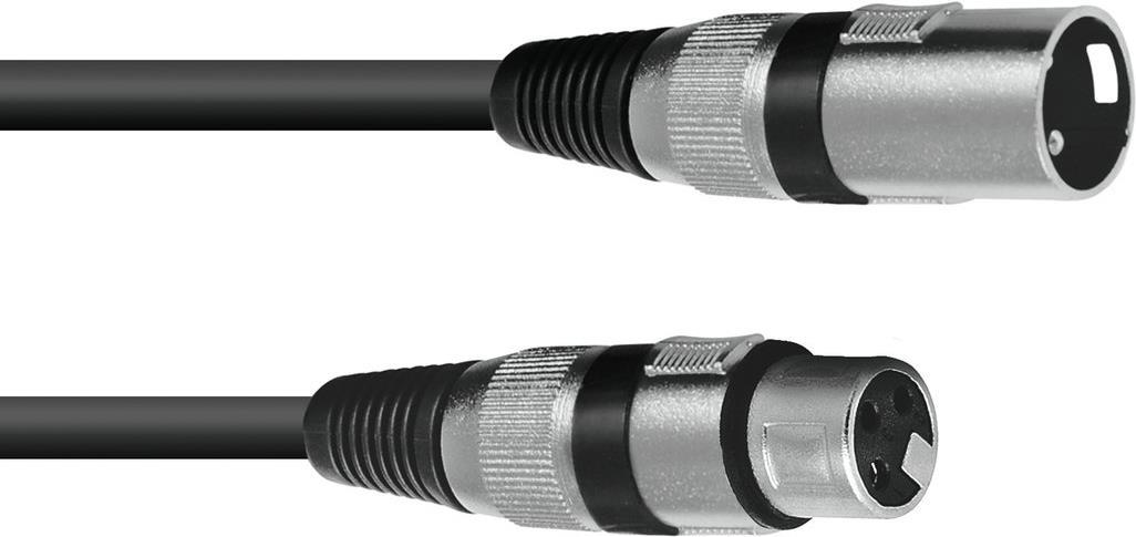 Omnitronic 3022052N XLR Verbindungskabel [1x XLR-Stecker 3 polig - 1x XLR-Buchse 3 polig] 7.50 m Schwarz (3022052N) von Omnitronic