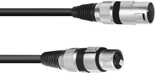 Omnitronic 3022075B XLR Verbindungskabel [1x XLR-Stecker 3 polig - 1x XLR-Buchse 3 polig] 0.20m Schw von Omnitronic