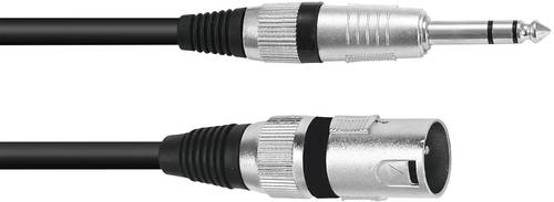 Omnitronic 3022075E XLR Adapterkabel [1x XLR-Stecker 3 polig - 1x Klinkenstecker 6.3mm (stereo)] 0.1 von Omnitronic