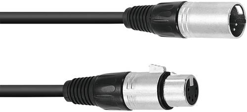 Omnitronic 30220761 XLR Verbindungskabel [1x XLR-Stecker 5 polig - 1x XLR-Buchse 5 polig] 0.50m Schw von Omnitronic