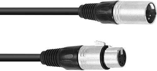 Omnitronic 30220768 XLR Verbindungskabel [1x XLR-Stecker 5 polig - 1x XLR-Buchse 5 polig] 3.00m Schw von Omnitronic