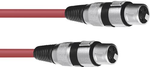 Omnitronic 30220900 XLR Verbindungskabel [1x XLR-Stecker 3 polig - 1x XLR-Buchse 3 polig] 1.50m Rot von Omnitronic