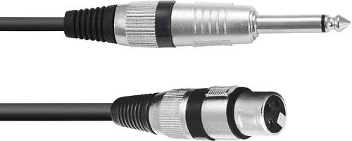 Omnitronic 3022516L XLR Adapterkabel [1x XLR-Buchse 3 polig - 1x Klinkenstecker 6.3mm (mono)] 0.90m von Omnitronic