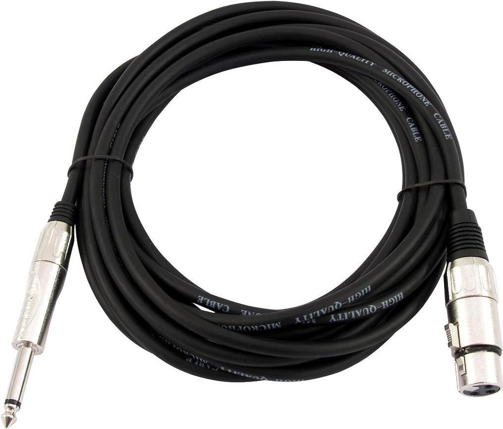 Omnitronic 3022516M XLR Adapterkabel [1x XLR-Buchse 3 polig - 1x Klinkenstecker 6.3 mm (mono)] 2.00 m Schwarz (3022516M) von Omnitronic