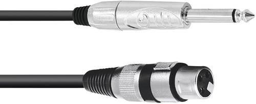 Omnitronic 3022516M XLR Adapterkabel [1x XLR-Buchse 3 polig - 1x Klinkenstecker 6.3mm (mono)] 2.00m von Omnitronic